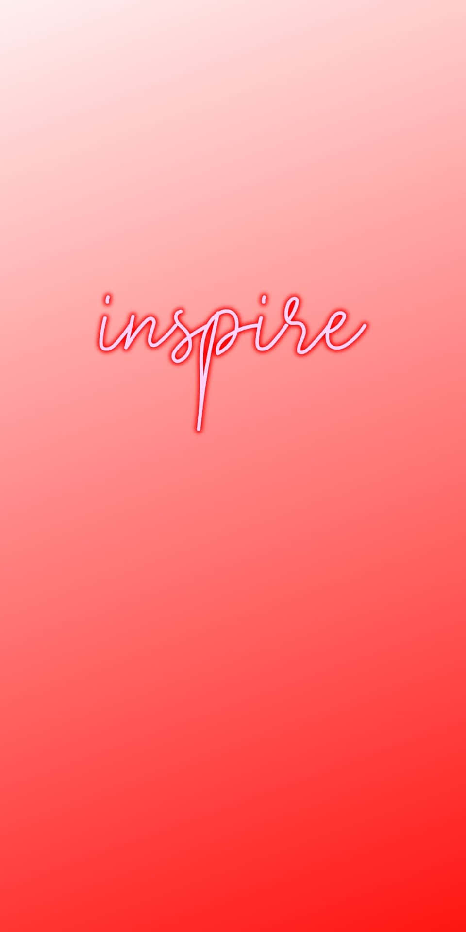 Inspire Typography Red Gradient Background