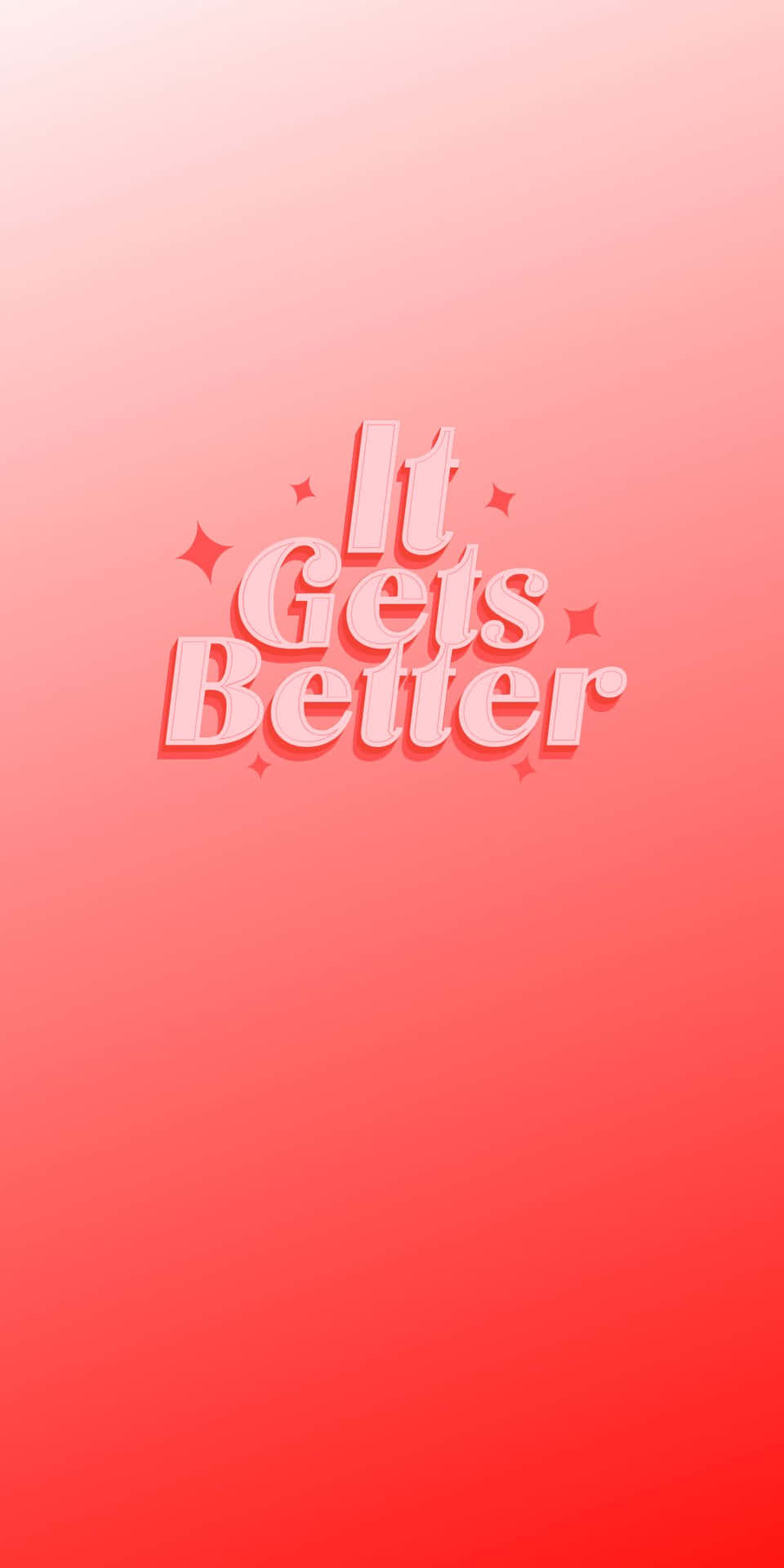 It Gets Better Quote Red Gradient Background