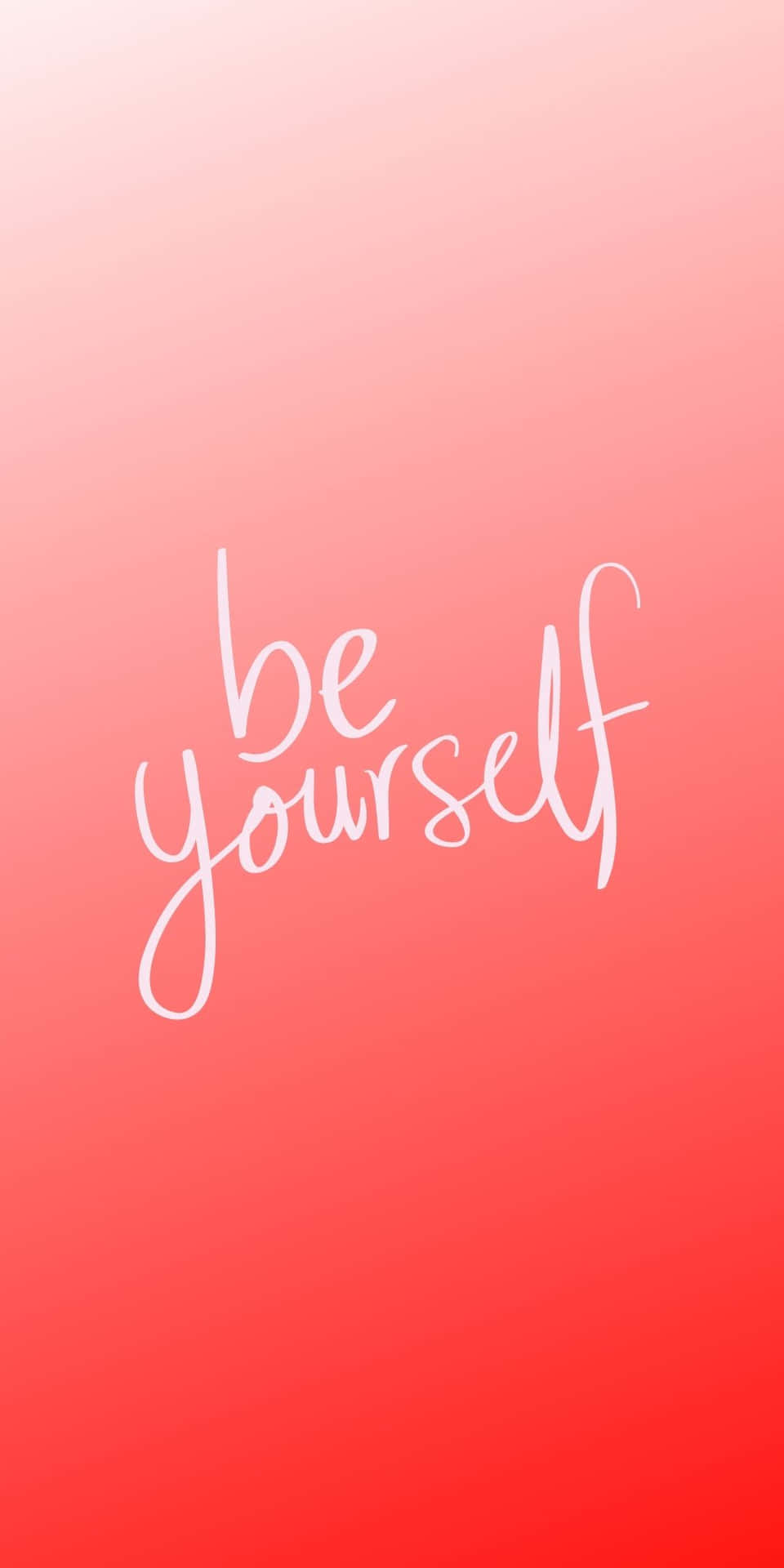 Be Yourself Red Gradient Background