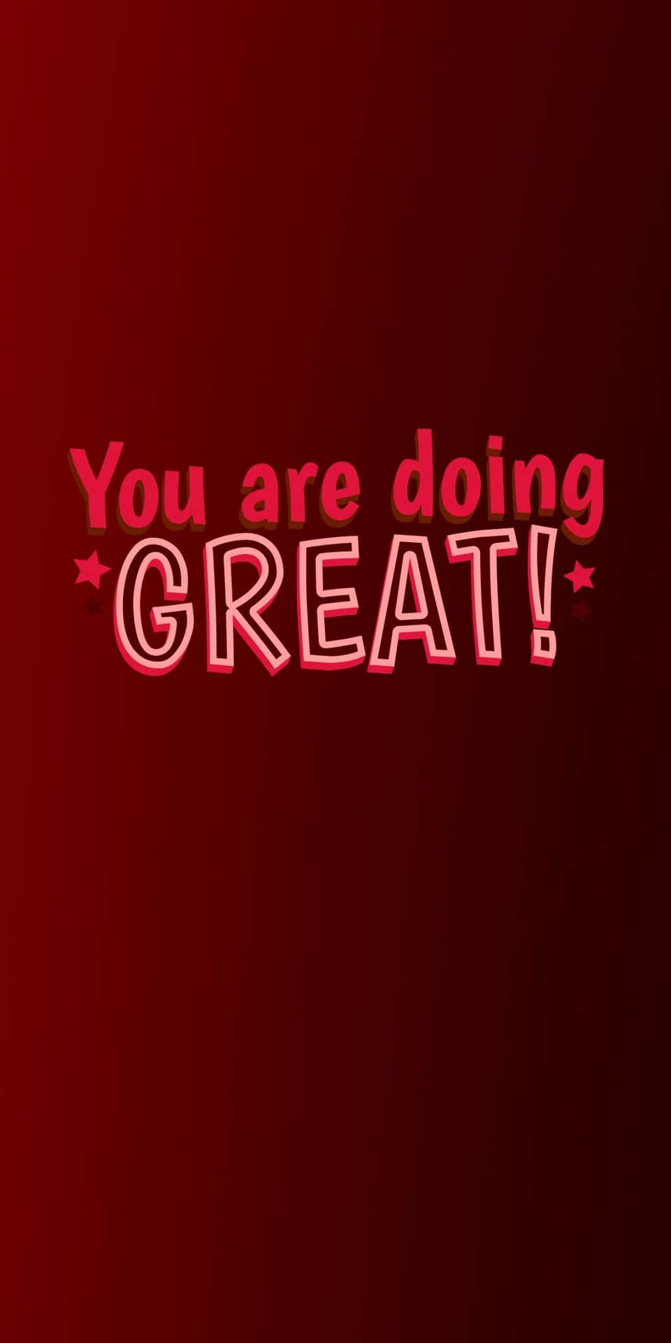 You Are Doing Great Red Gradient Background