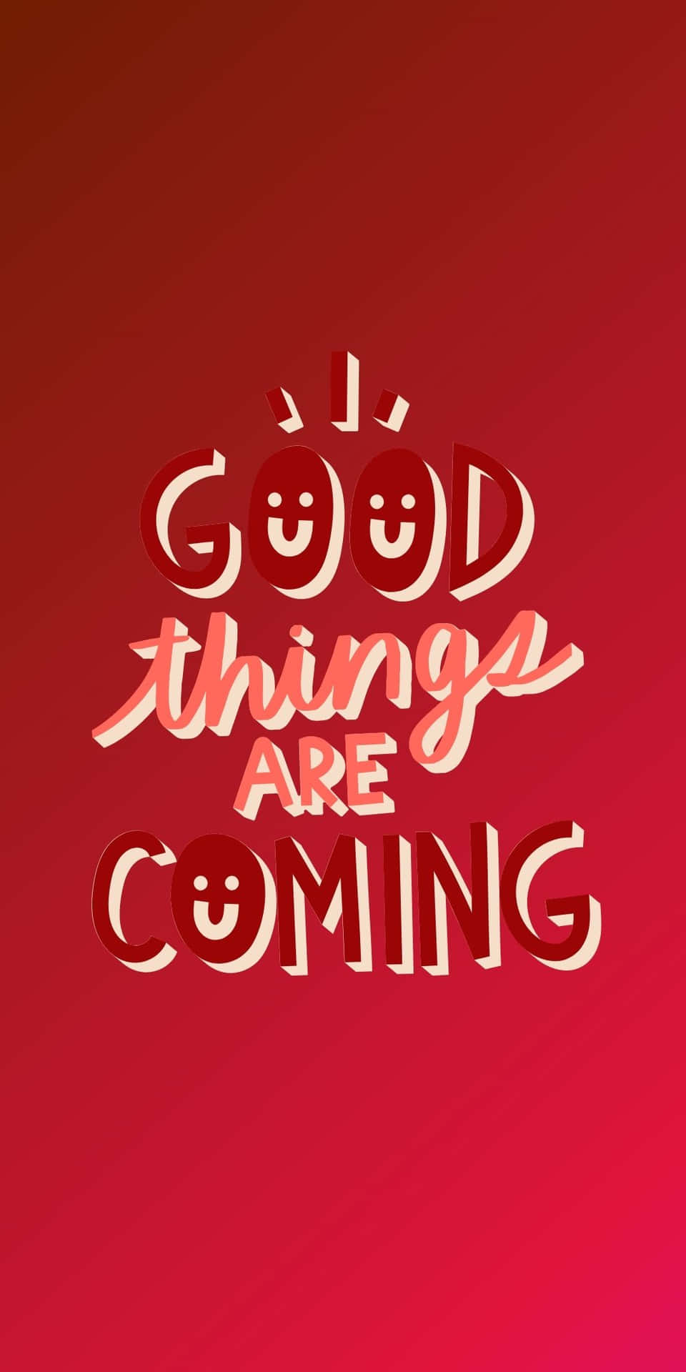 Optimistic Text Red Gradient Background