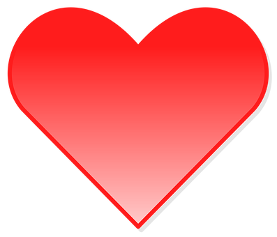 Red Gradient Heart Icon PNG