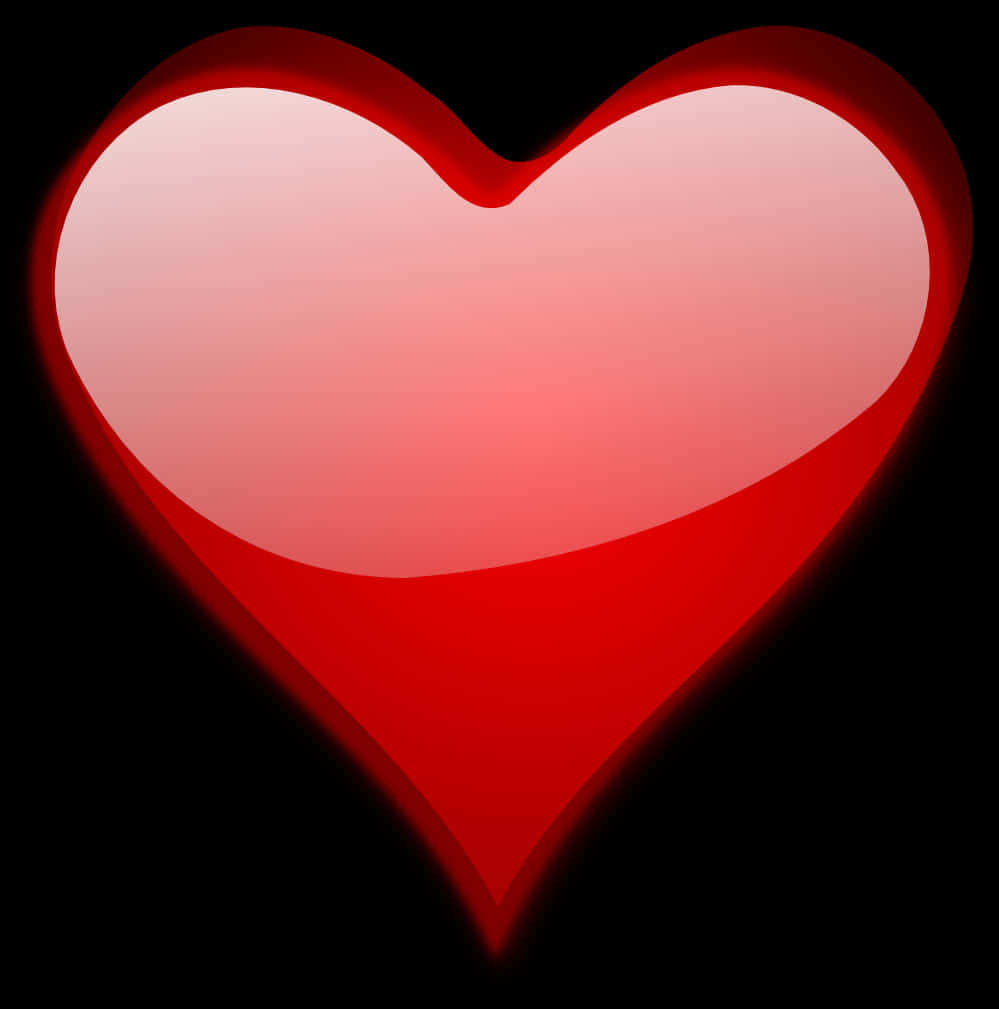 Red Gradient Heart Transparent Background PNG