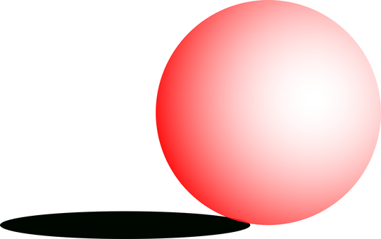 Red Gradient Sphere Black Background PNG