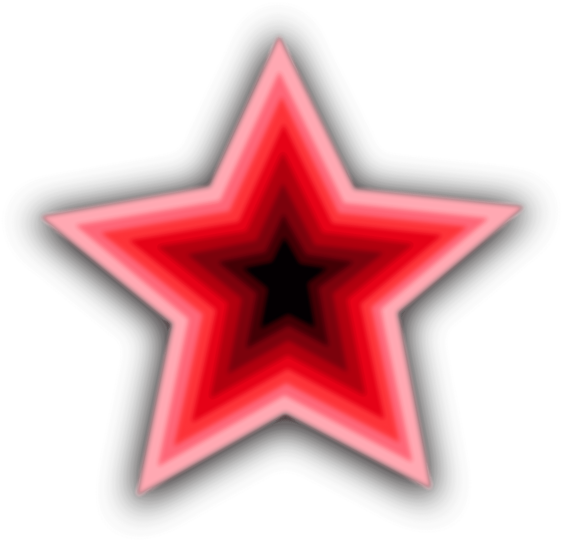 Red Gradient Star Graphic PNG