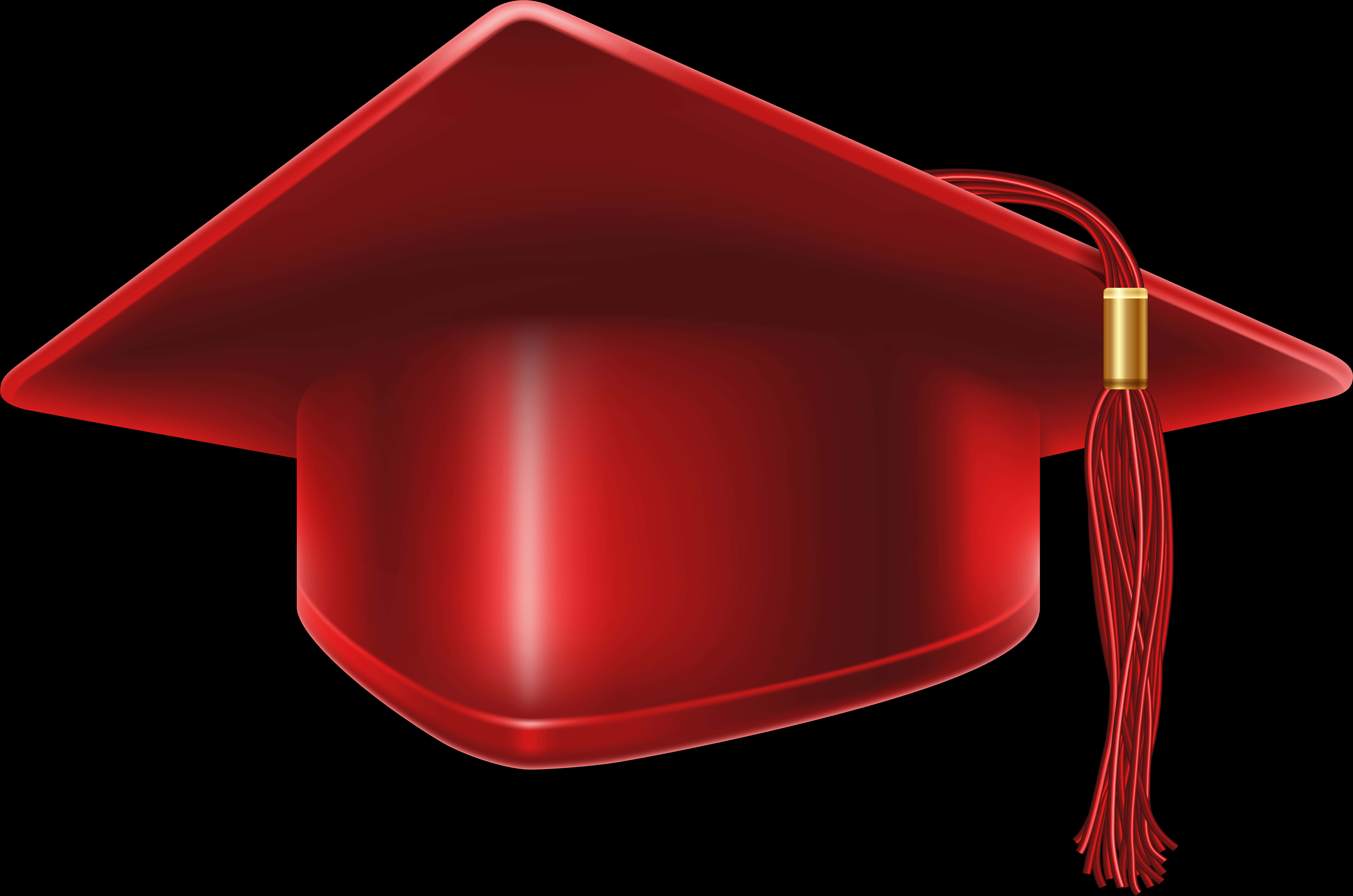 Red Graduation Cap Isolated PNG