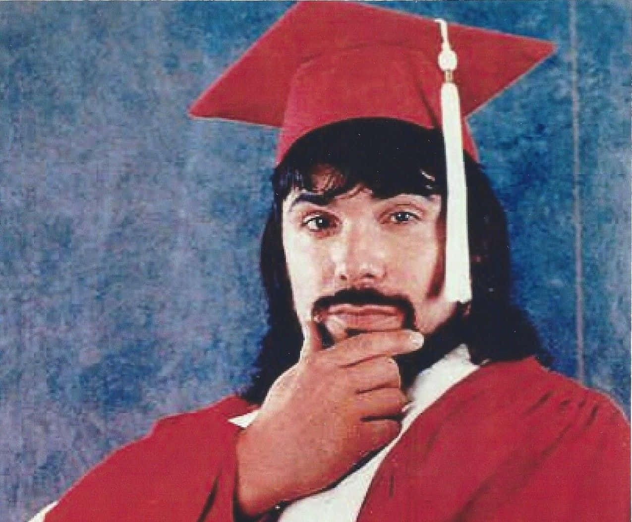 Lanny Poffo in Red Graduation Gown Wallpaper
