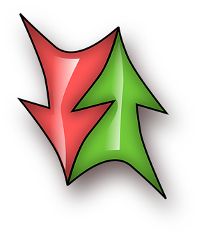 Red Green Arrow Symbol PNG