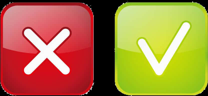 Red Green Check X Icons PNG