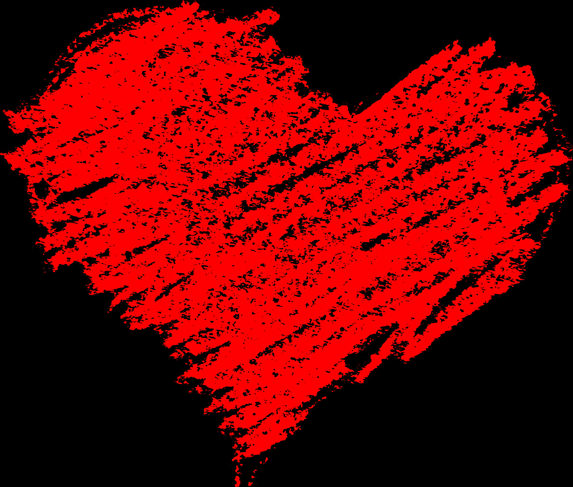 Red Grungy Heart Texture PNG