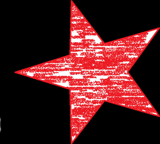 Red Grungy Star Texture PNG