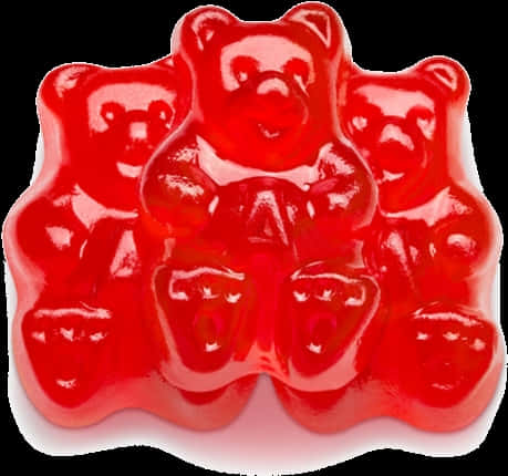 Red Gummy Bears Cluster PNG