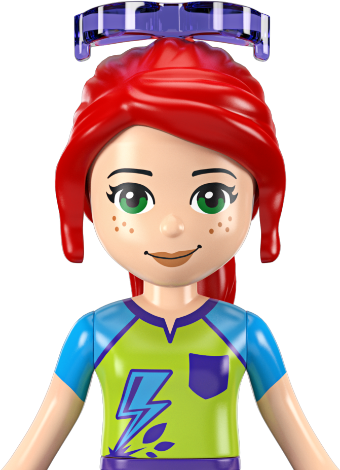 Red Haired Animated Character Smile PNG