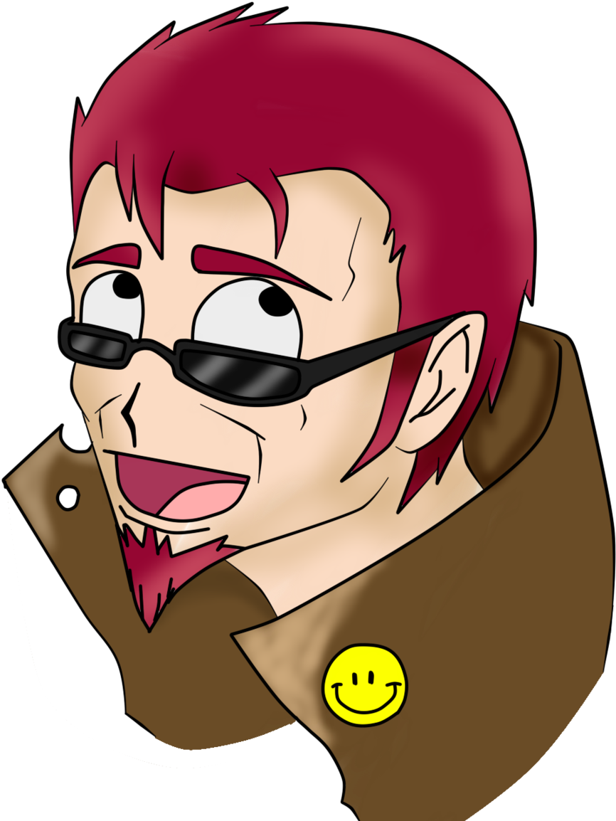Red Haired Anime Character Smiling PNG