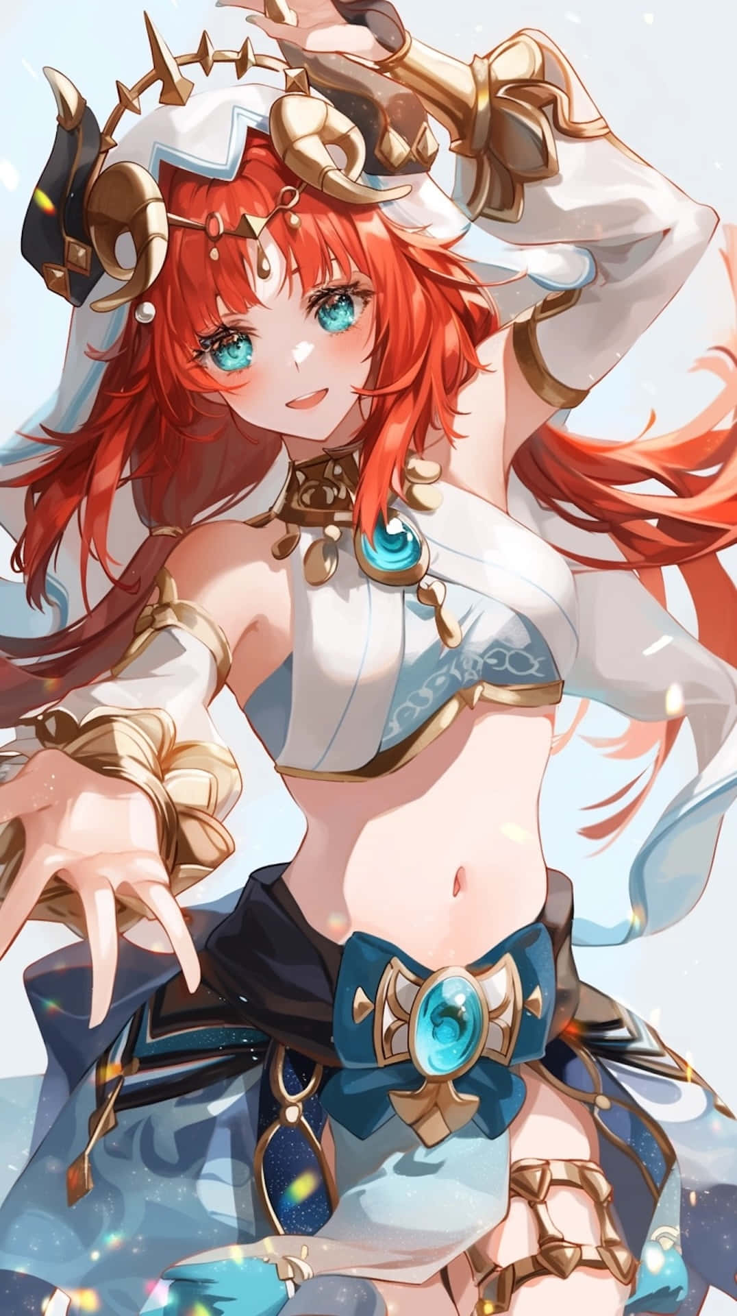 Red Haired Anime Dancer Wallpaper