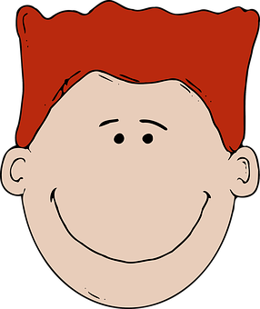 Download Red Haired Cartoon Boy Smiling | Wallpapers.com