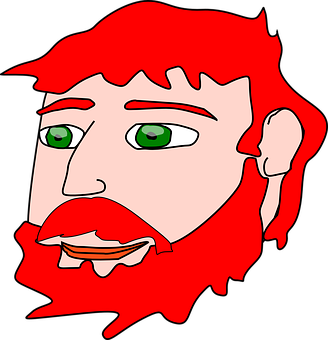 Red Haired Cartoon Man PNG