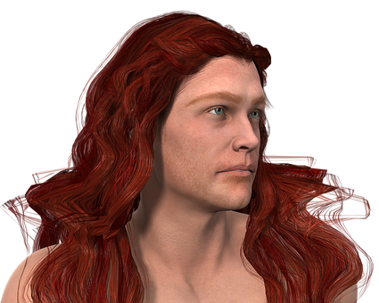 Red Haired Man3 D Portrait PNG