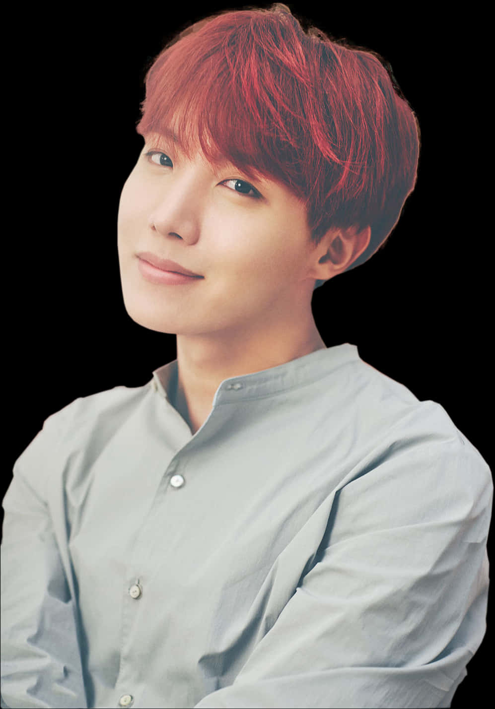 Red Haired Manin Gray Shirt PNG