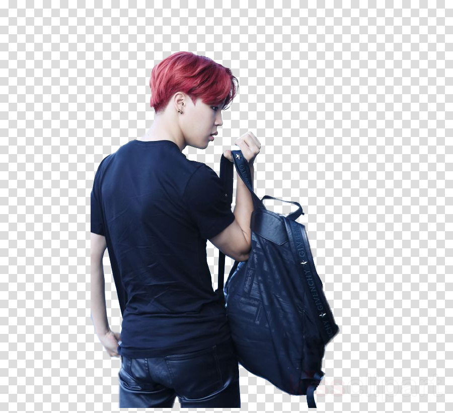Red Haired Manwith Backpack PNG