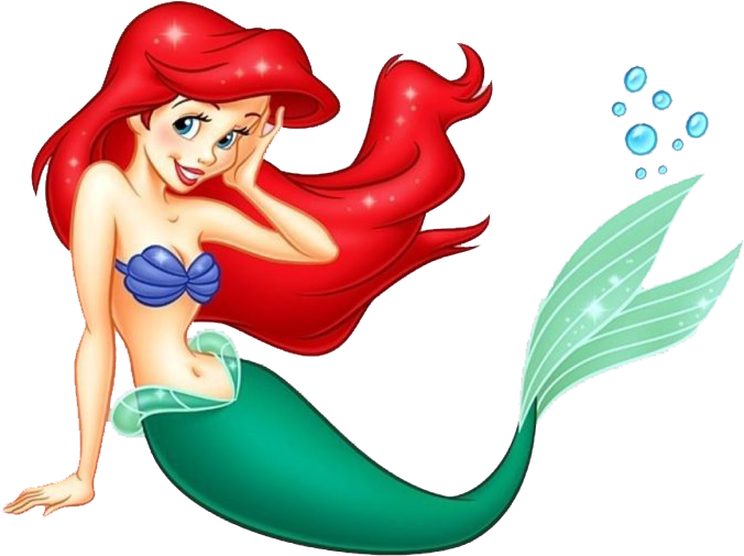 Red Haired Mermaid Clipart PNG