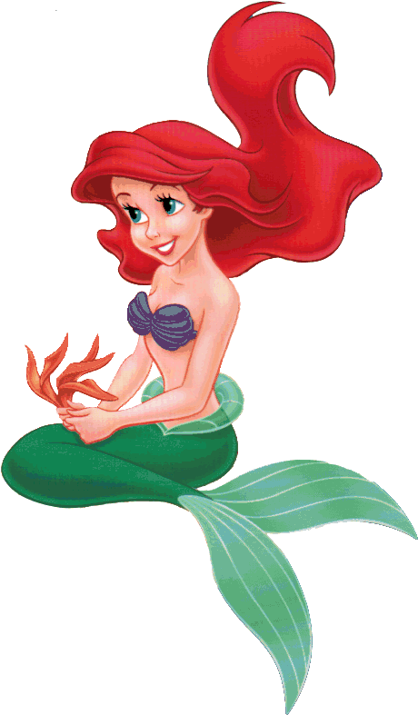 Red Haired Mermaid Clipart PNG