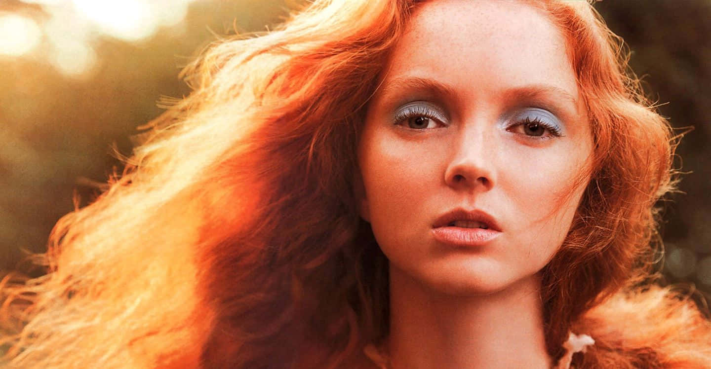 Red Haired Model Golden Hour Portrait Wallpaper
