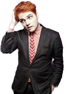 Red Haired Musicianin Black Suit PNG