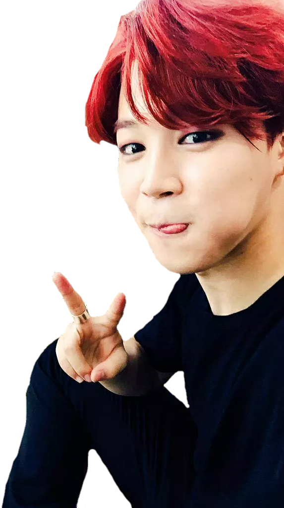 Red Haired Person Peace Sign PNG