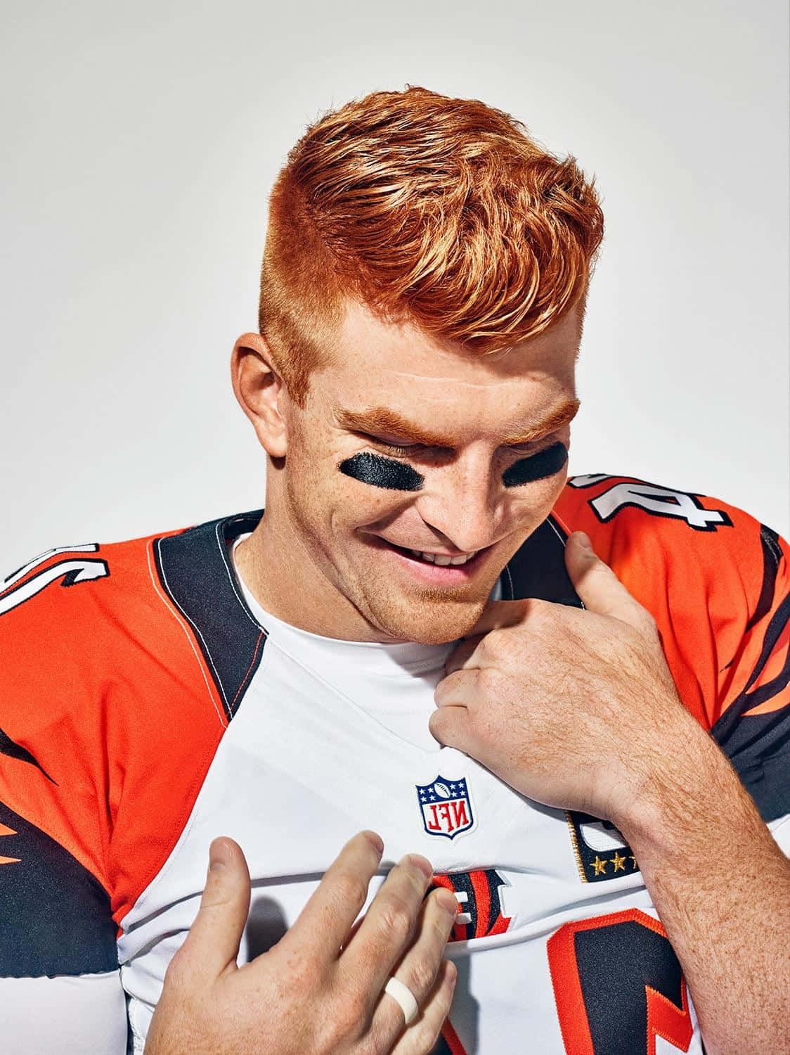 Red Haired Quarterback Smiling Wallpaper
