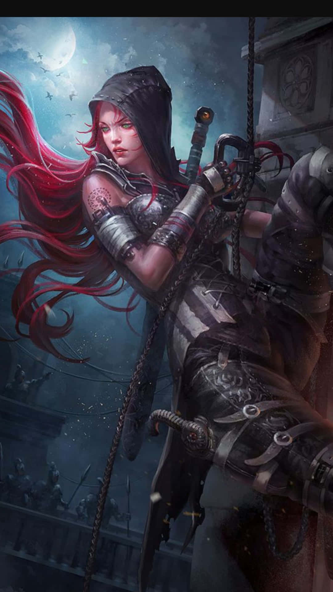 Red Haired Rogue Heroic Fantasy Wallpaper