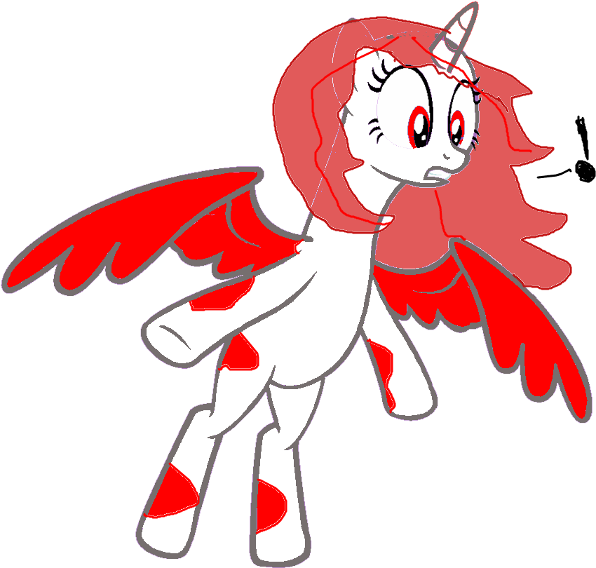 Red Haired Unicorn Pegasus M L P Base PNG