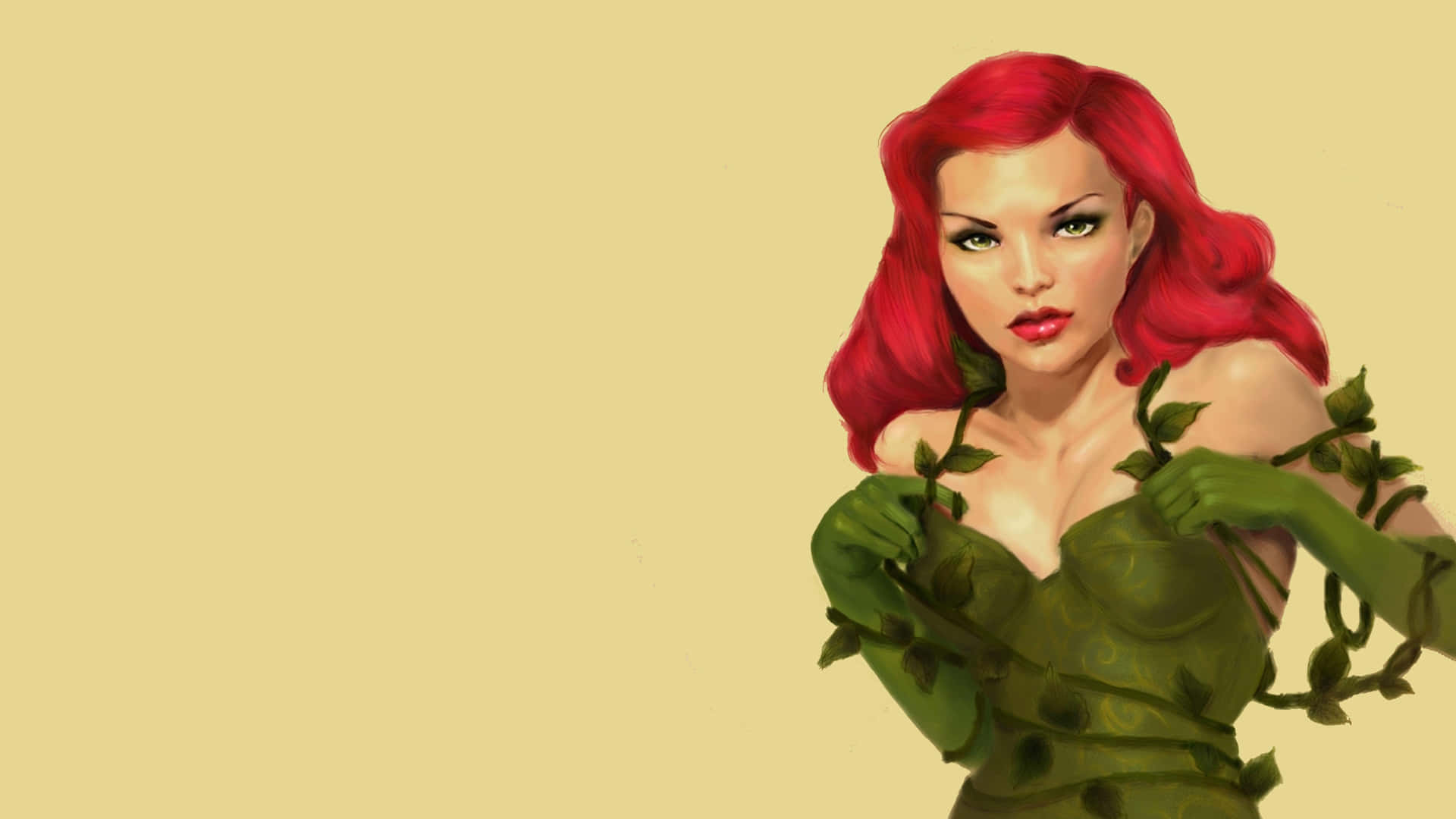 Red Haired Villainess Poison Ivy Wallpaper