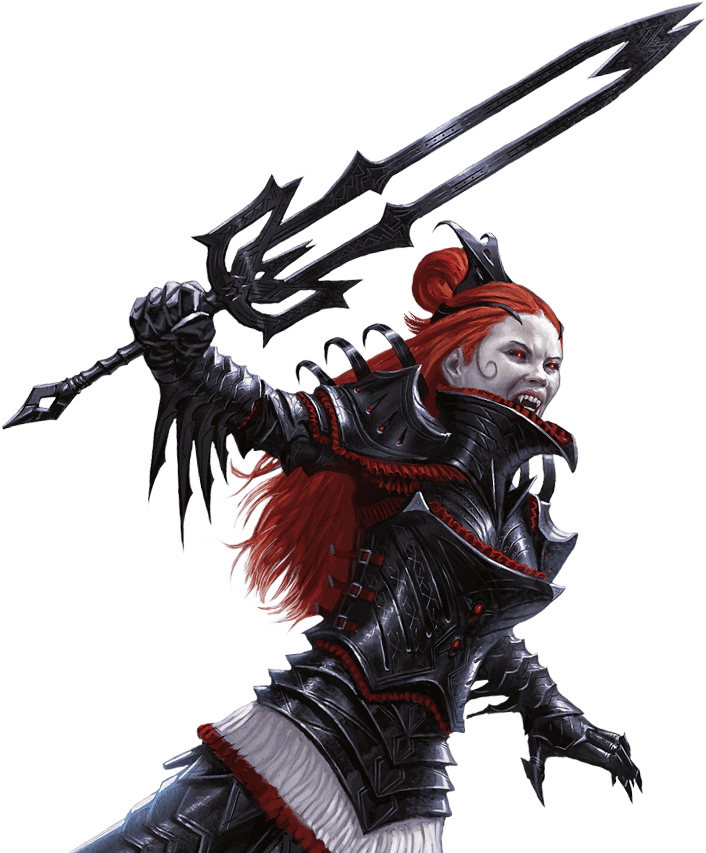 Red Haired Warriorwith Spear PNG