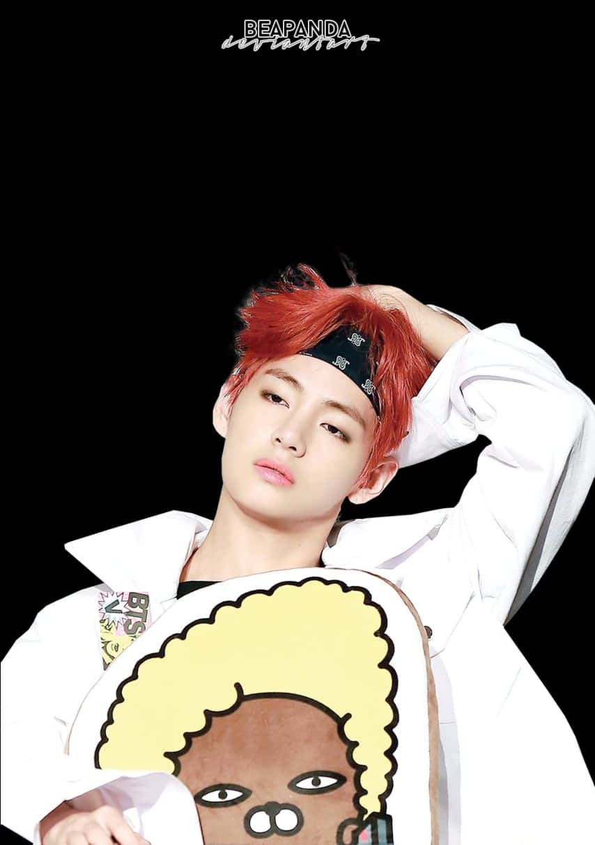Red Haired_ Performer_with_ Headband PNG