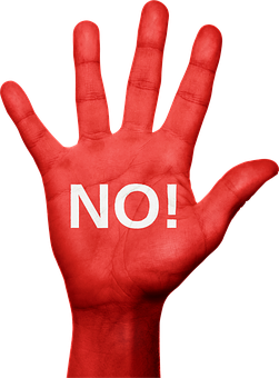 Red Hand No Sign PNG