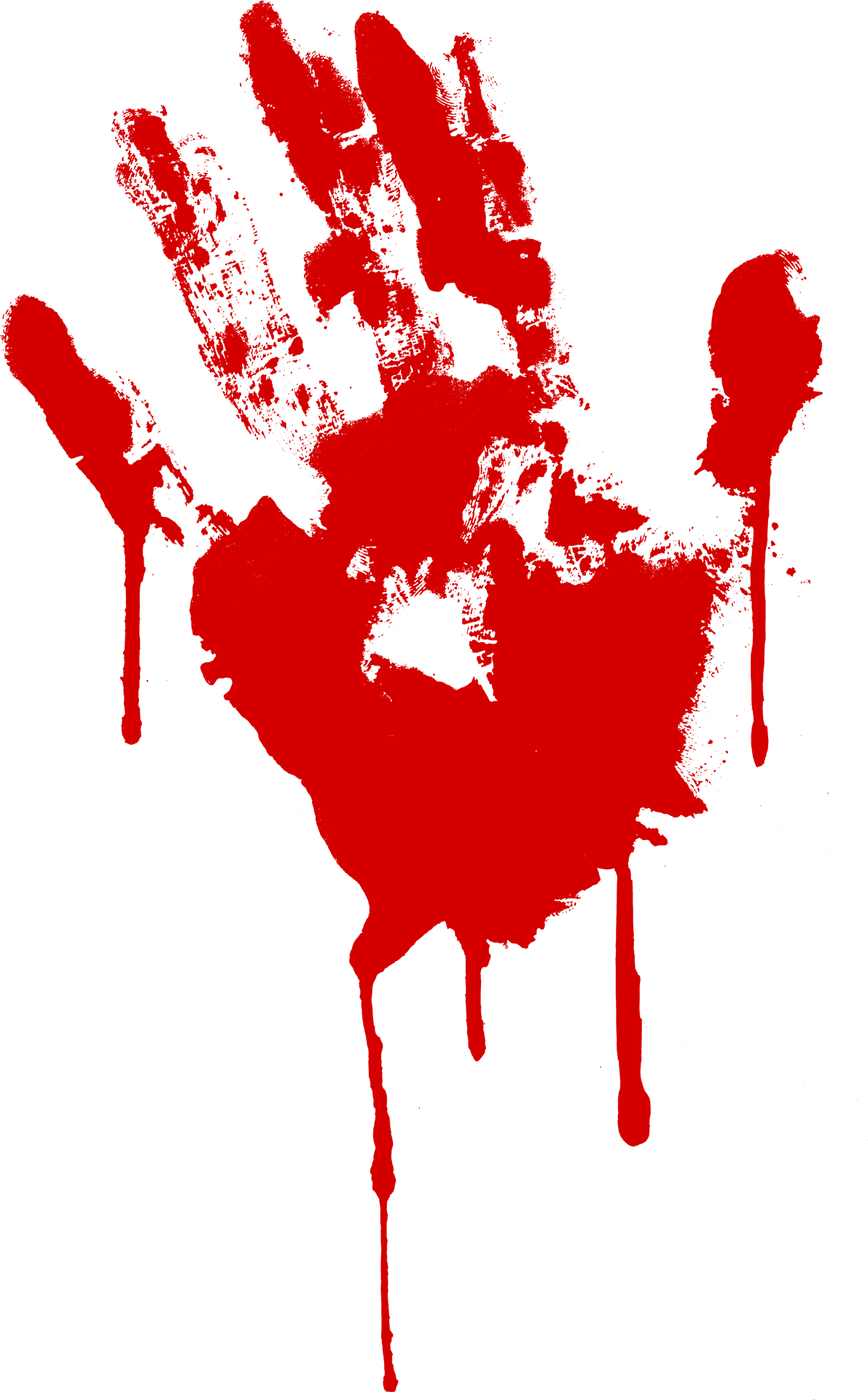 Red Handprint Bloody Stain PNG