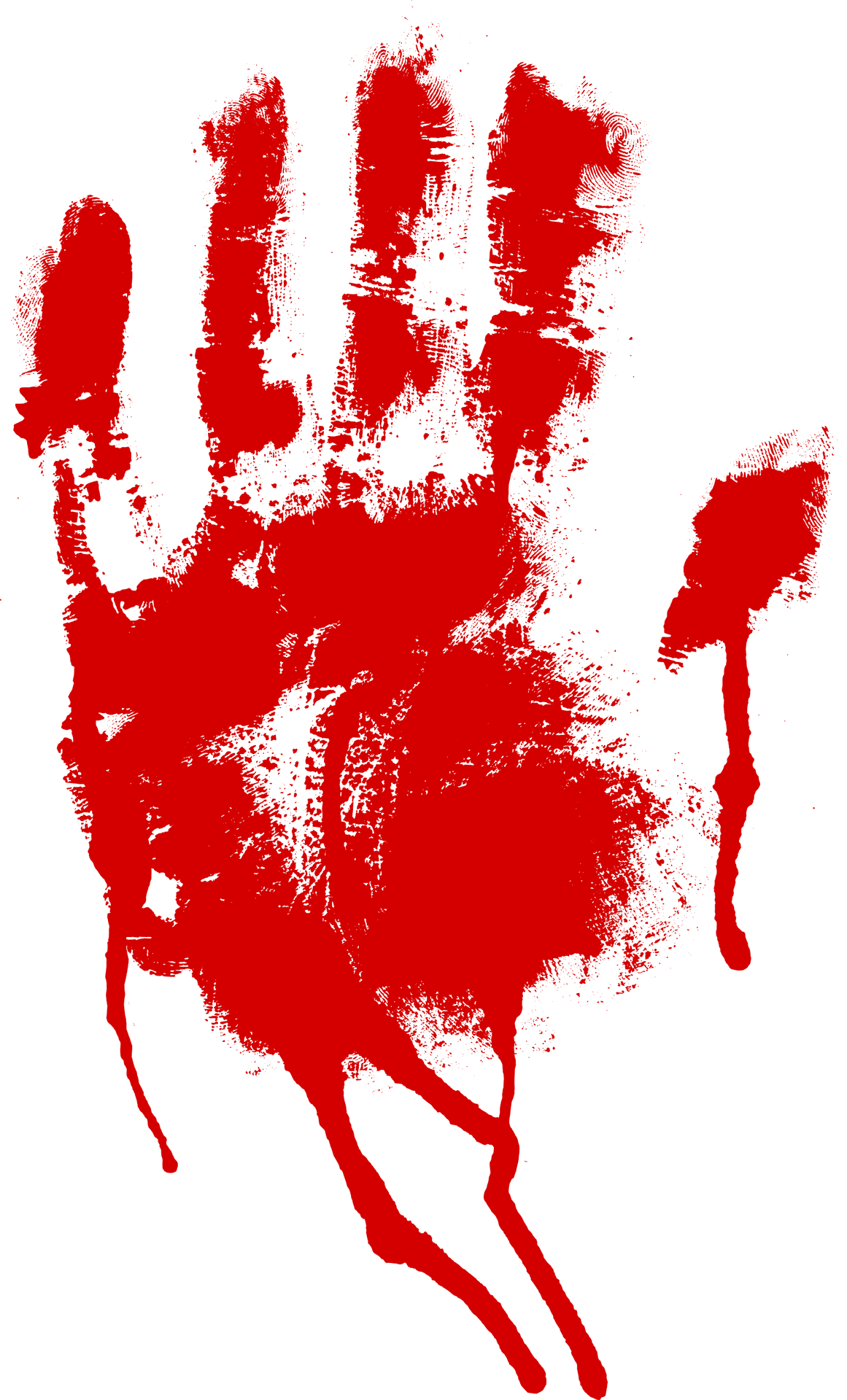 Red Handprinton Grey Background PNG