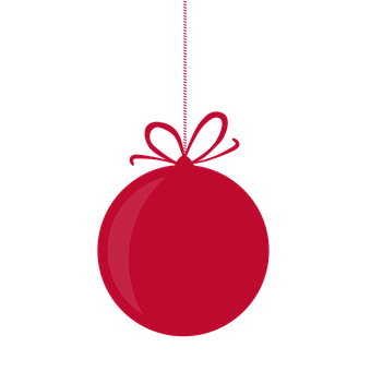 Red Hanging Ornament Vector PNG