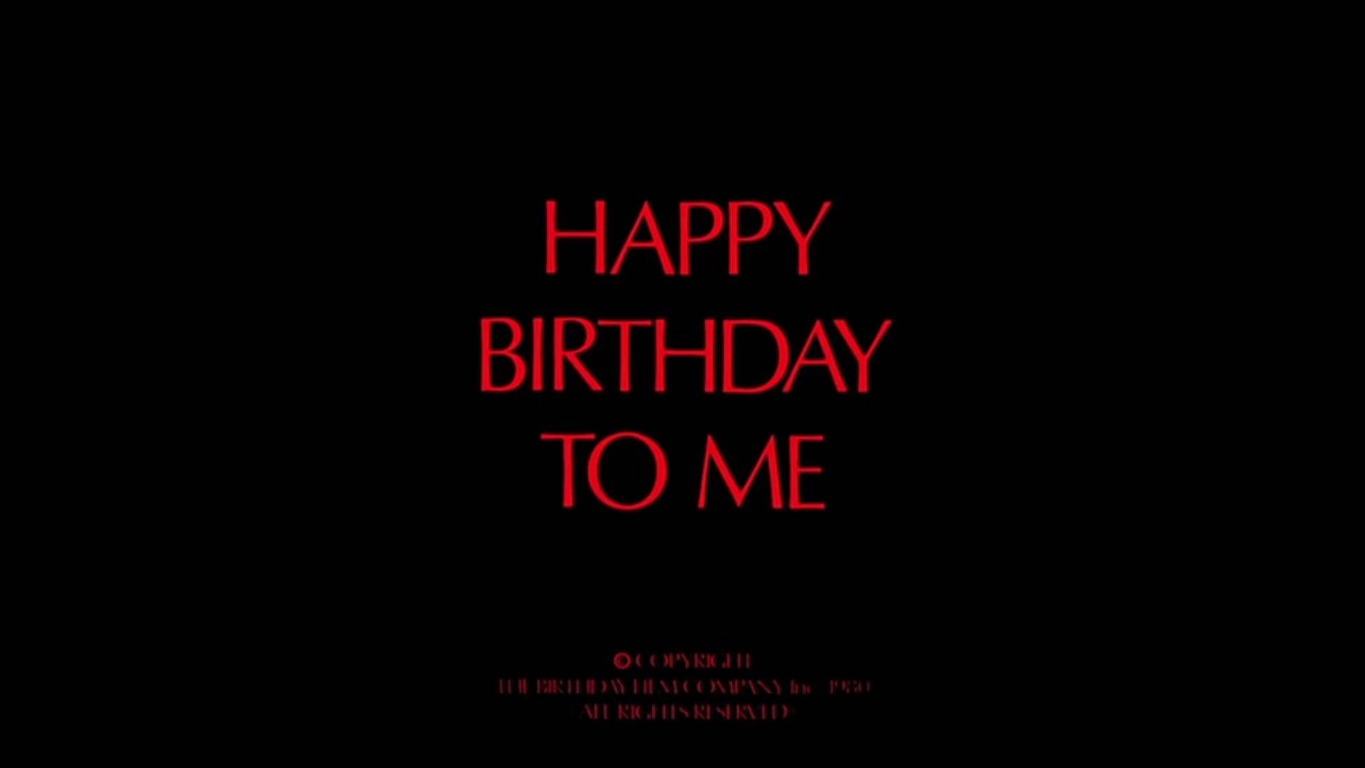 Red Happy Birthday To Me Text Wallpaper