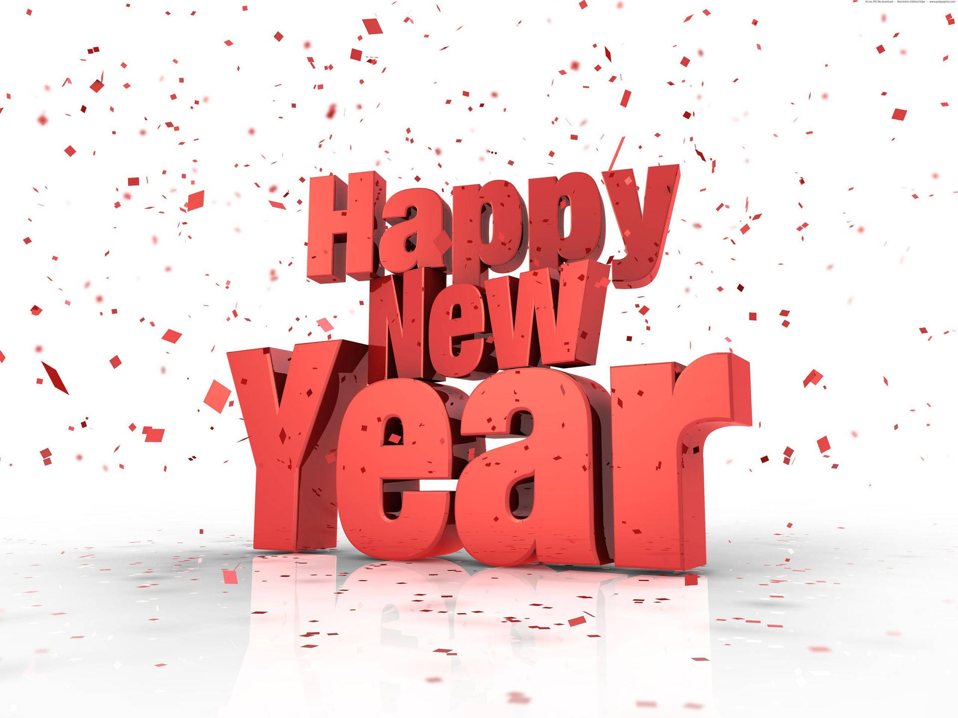 Red Happy New Year 2021 Greeting 3d Wallpaper
