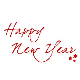 Red Happy New Year Greeting PNG