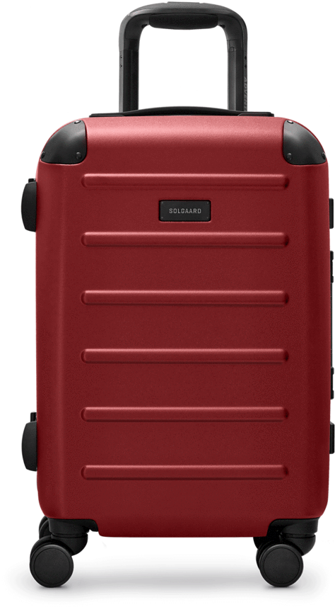 Red Hardshell Carry On Luggage PNG