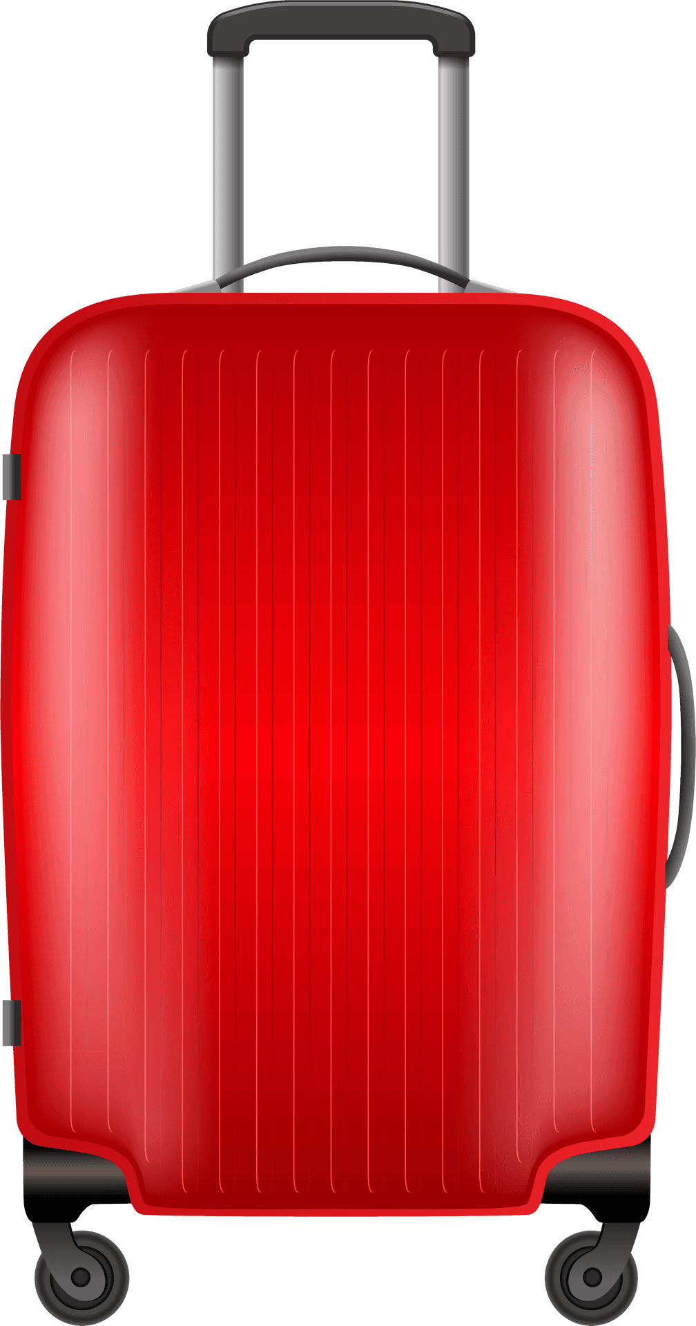 Red Hardshell Travel Suitcase PNG