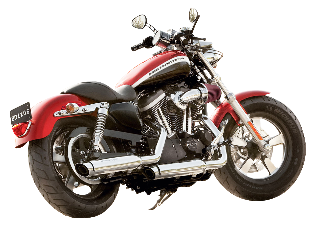 Red Harley Davidson Motorcycle PNG