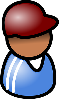 Red Hat Baseball Player Icon PNG