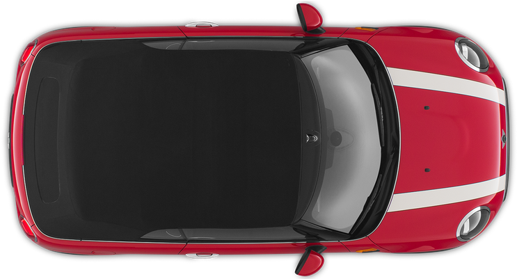 Red Hatchback Car Top View PNG