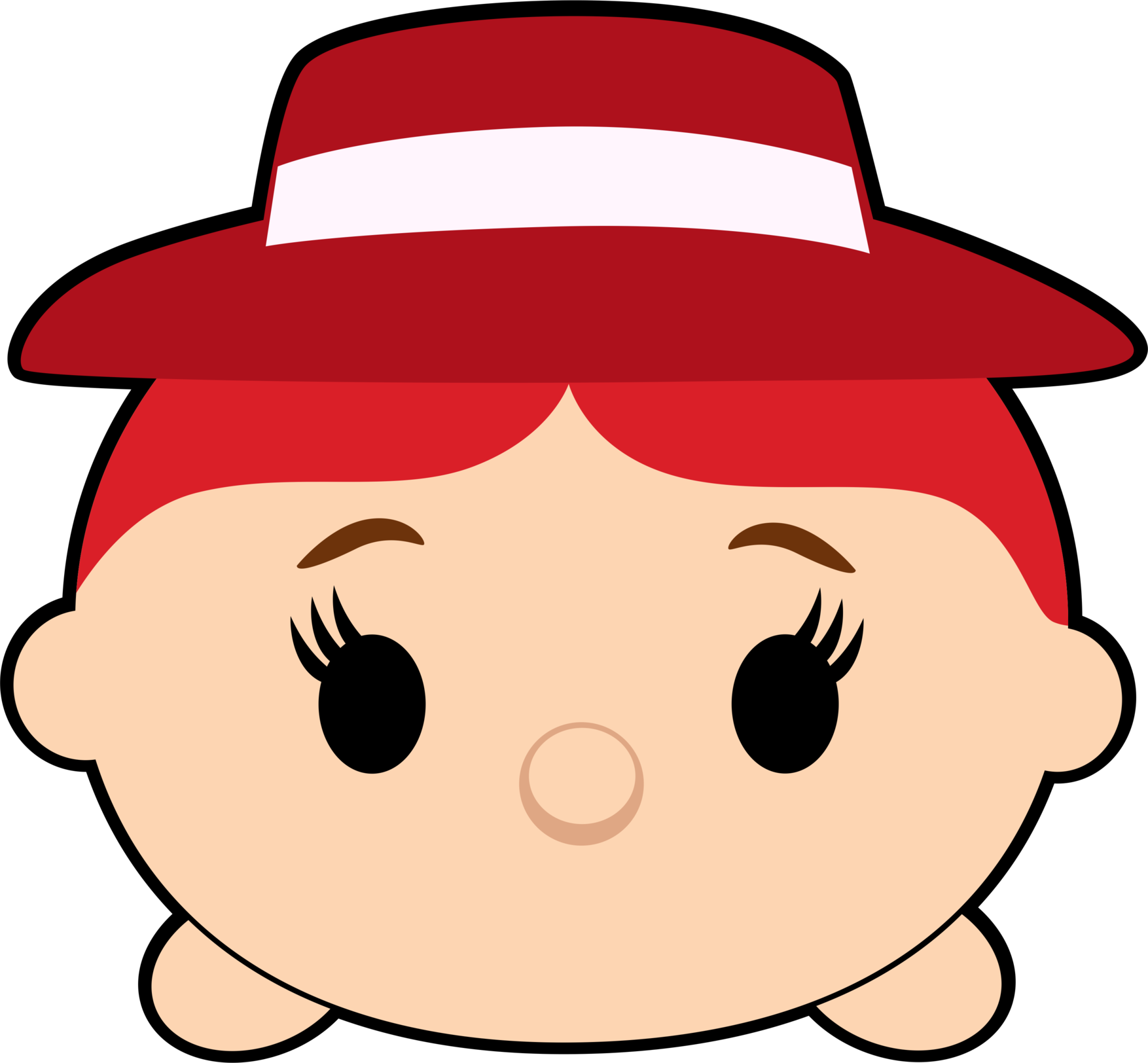 Red Hatted Tsum Tsum Character PNG