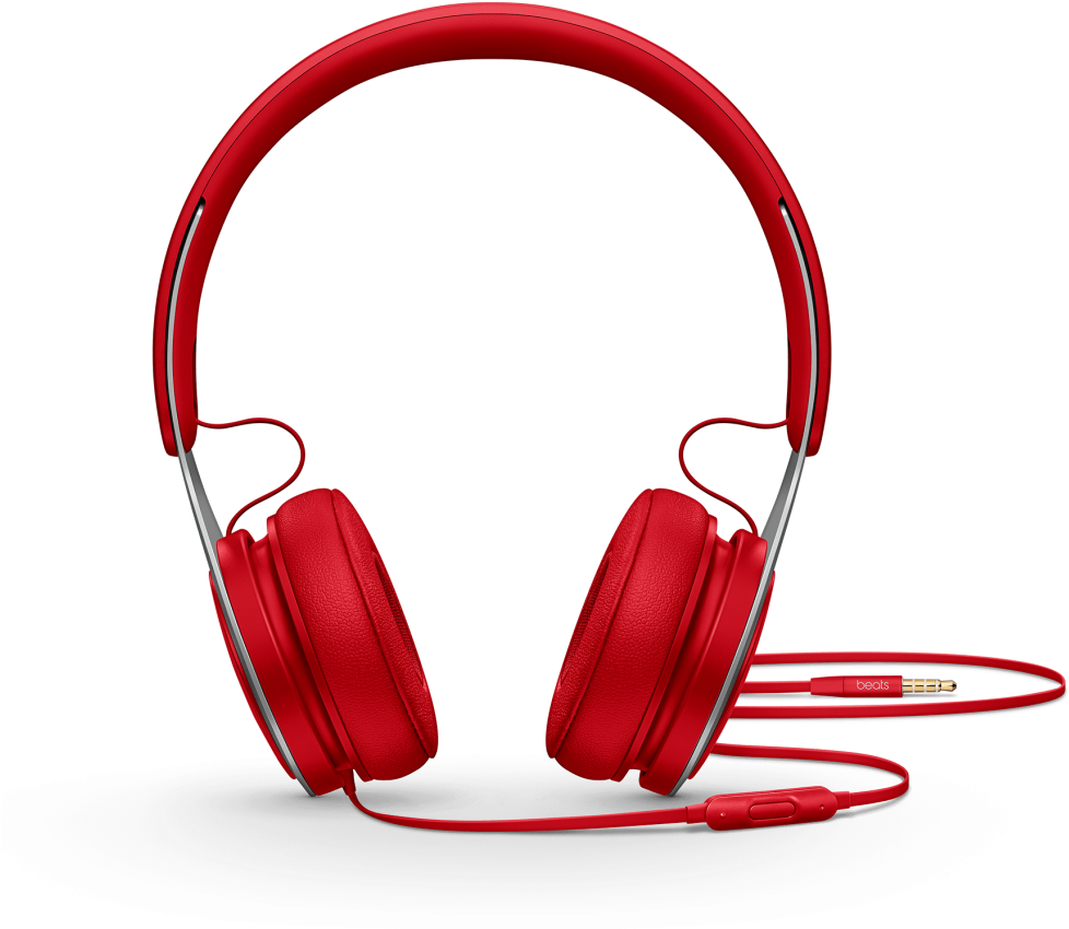 Red Headphones Product Showcase PNG