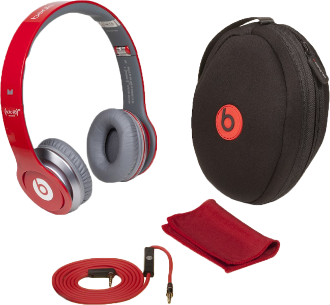 Red Headphonesand Accessories PNG